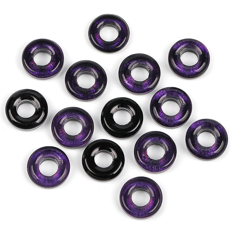Wholesale 50pcs 10mm Glass Colorful Circle Large Hole Beads Glass Beads Spacer Beads Spacer